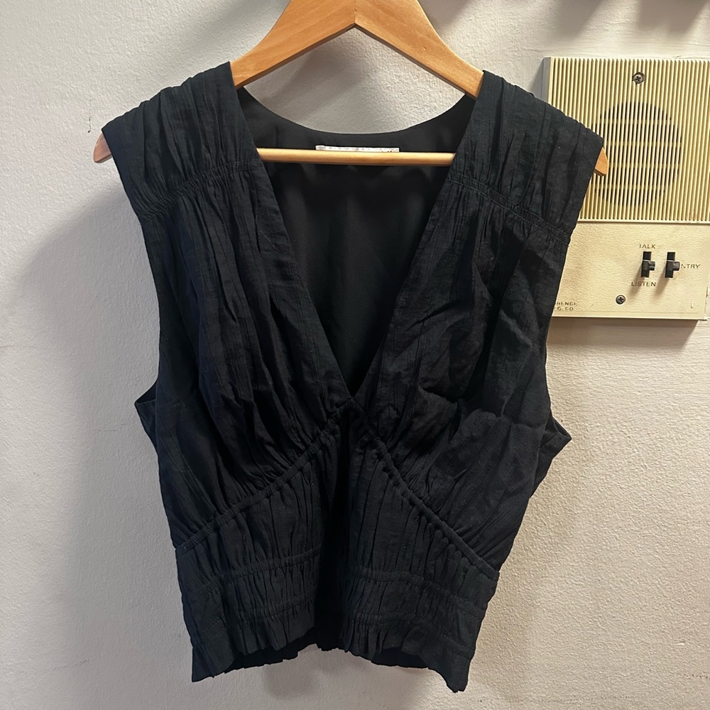 Black Abercrombie Sleeveless Corset Blouse